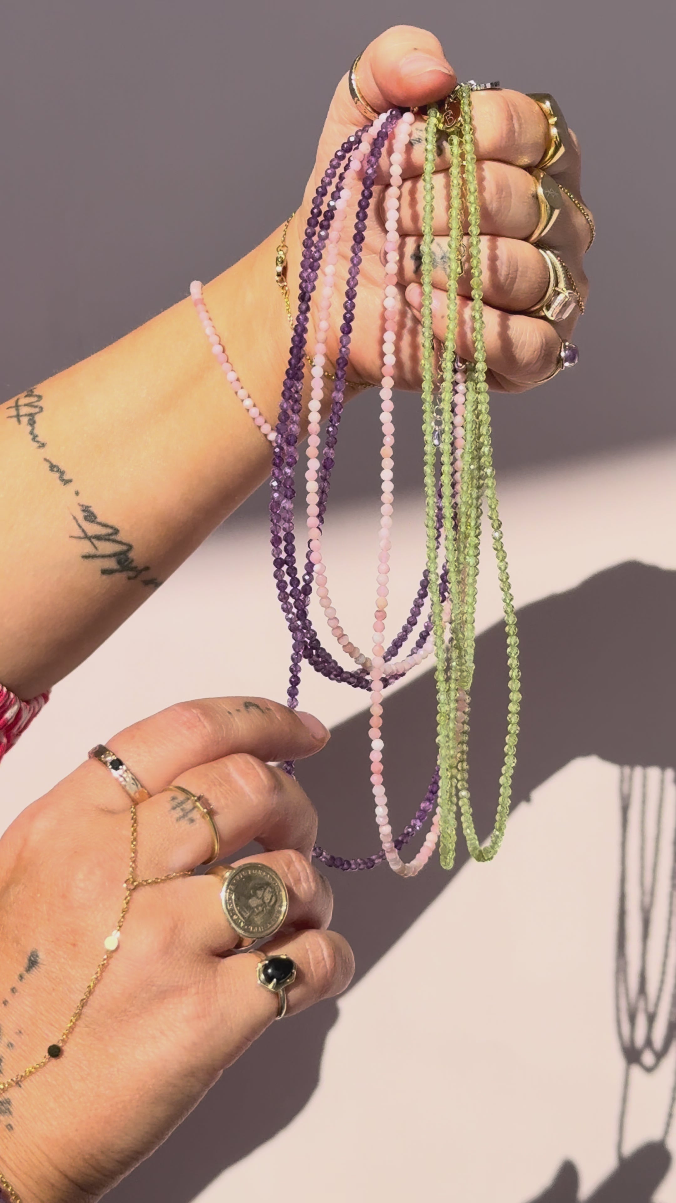 Amethyst Beaded Anklet