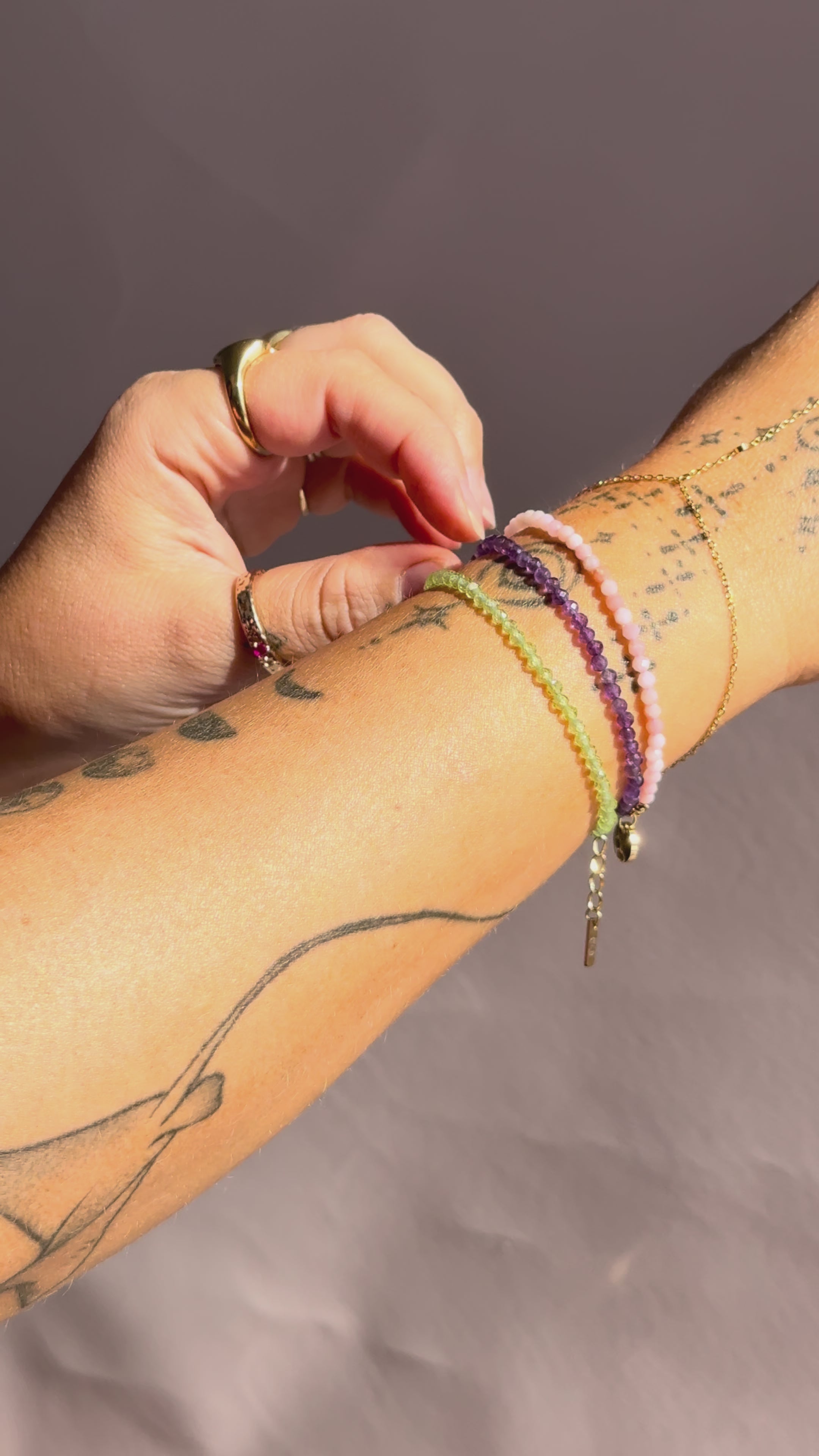 Amethyst Beaded Bracelet