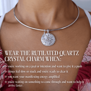 Rutilated Quartz for Amplifying - Crystal Charm